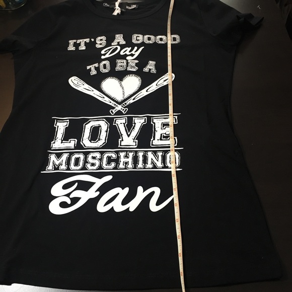 NWT Love Moschino black T-shirt size US 8 - Picture 9 of 10